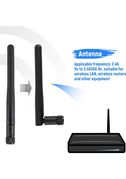 2dbi Wifi Kablosuz Wlan Ağ Yönlendirici Çok Yönlü Hava Anteni (Yurt Dışından)