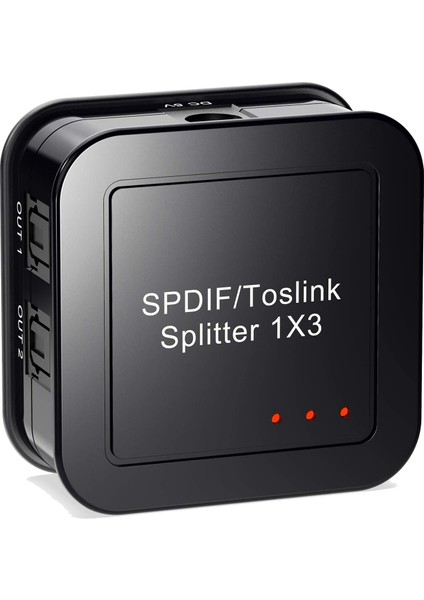 Dijital Optik Ses 1x3 Ayırıcı, Dijital Spdıf Toslınk Fiber Ayırıcı, 1 Giriş 3 Çıkış, Blue-Ray DVD Hdtv Için (Yurt Dışından)
