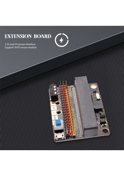 Bbc Kids's Python Grafik Programlama Için Buzzer'lı Micro-Bit Genişletme Kartı Iobıt V2.0 Breakout Adaptör Kalkanı (Yurt Dışından)