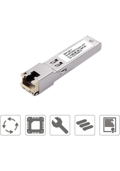 Sfp Modülü RJ45 Anahtarı Gbic 10/100/1000 Konnektör Bakır Gigabit Ethernet Portu 1 Adet (Yurt Dışından)