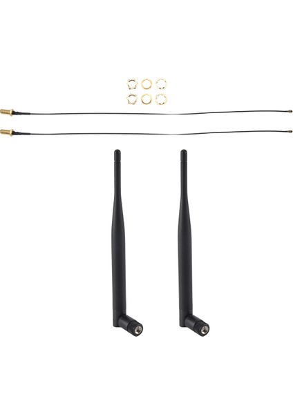 2 x 6dbi 2.4ghz 5ghz Çift Bant Wifi Rp-Sma Anten + 35CM U.fl / Ipex Kablo (Yurt Dışından) fiyatları