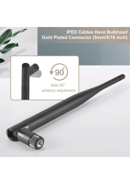 2 x 6dbi 2.4ghz 5ghz Çift Bant Wifi Rp-Sma Anten + 35CM U.fl / Ipex Kablo (Yurt Dışından) indirimleri