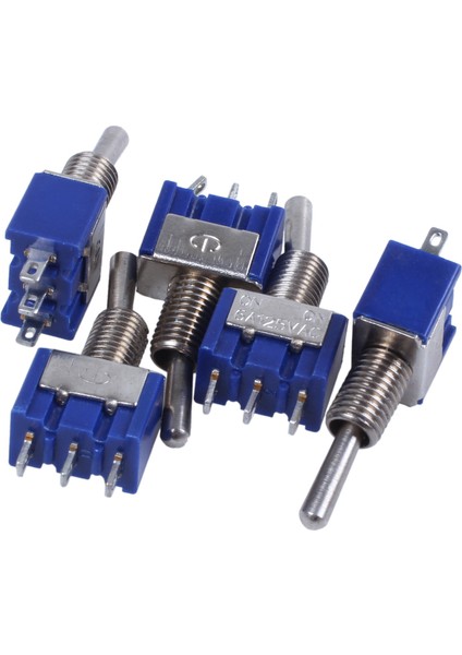 5 Adet Ac 3A/250V 6A/125V On/on Spdt Mini 2 Pozisyonlu Mandallı Geçiş Anahtarı (Yurt Dışından)