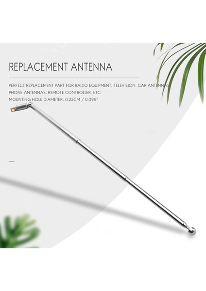 Yedek 49CM 19.3inç 6 Bölüm Teleskopik Anten Radyo Tv Için (Yurt Dışından)