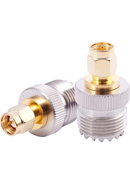 2x Sma Erkek - Uhf Dişi SO239 SO-239 Jumper Fiş Rf Adaptörü Bağlantısı -259 Altın (Yurt Dışından)