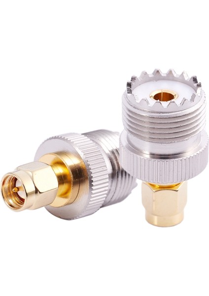 2x Sma Erkek - Uhf Dişi SO239 SO-239 Jumper Fiş Rf Adaptörü Bağlantısı -259 Altın (Yurt Dışından)