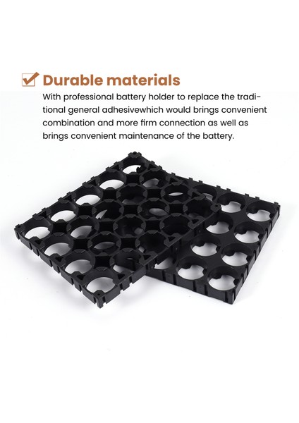 10 Adet 18650 Pil 4x5 Hücre Aralayıcı Kabuğu Plastik Tutucu Braketi 18.4mm (Yurt Dışından)