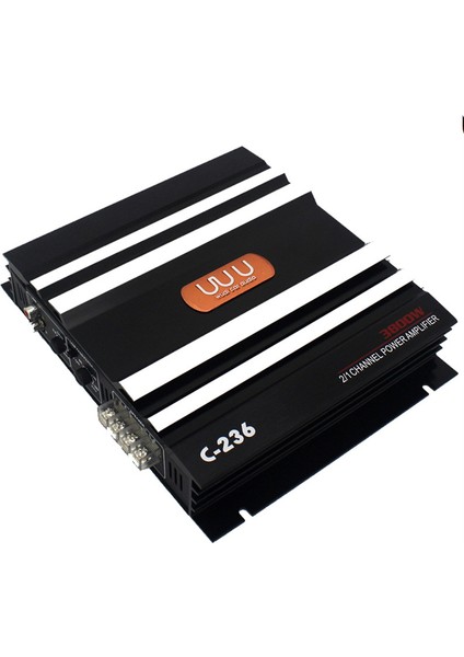 3800 W Araba Amfisi 2 Kanal Siyah Alüminyum Alaşımlı Yüksek Güçlü Stereo Ses Subwoofer Için (Yurt Dışından)