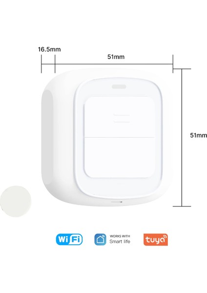 Tuya Wifi Düğme Sahne Anahtarı Kablosuz Akıllı Işık Duvar Düşük Güç Tüketimi Tek Dokunuşla Çalıştırmak Için Kablolama Yok (Yurt Dışından)