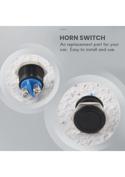 Araba Için Korna Anahtarı Düğmesi Basmalı 16MM 12V (Yurt Dışından)