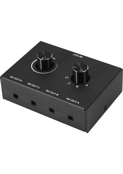 4 Portlu Ses Anahtarı, 3,5 mm Anahtar, Stereo Aux Seçici, Giriş 1 Çıkış/1 Giriş Çıkış Anahtar Kutusu (Yurt Dışından)