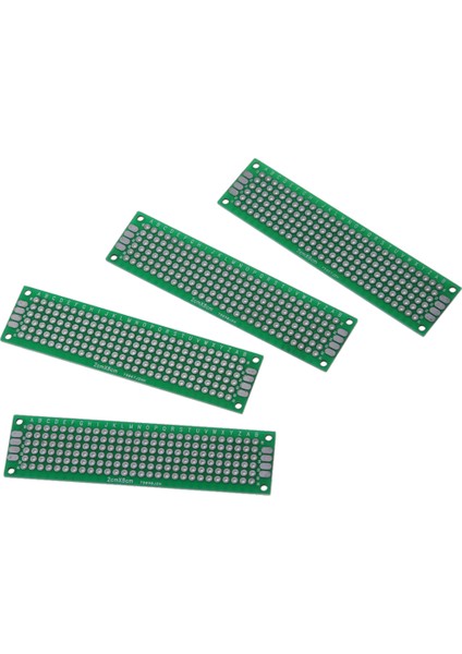 4 Adet Çift Taraflı Prototip Fr-4 Pcb Şerit Levha Evrensel Baskılı Devre Kartı 2*8cm Boyut (Yurt Dışından)
