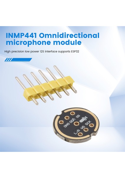 5 Adet INMP441 Çok Yönlü Mikrofon Modülü Mems Yüksek Hassasiyetli Düşük Güç I2S Arayüzü ESP32 Desteği (Yurt Dışından)