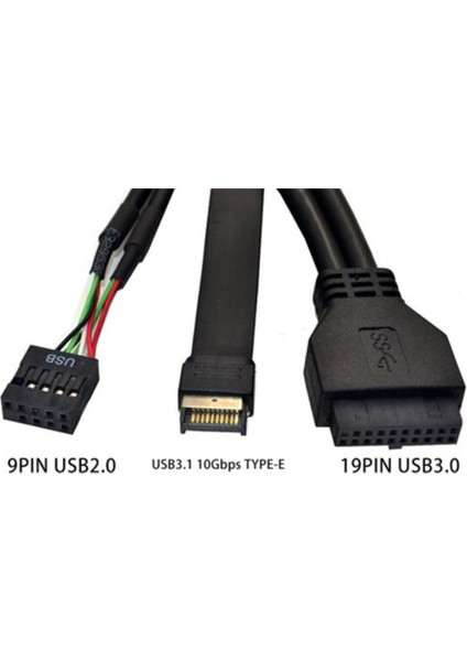 5.25 Inç Usb3.1 Gen2 Ön Panel USB Hub 2 Port Usb3.0+2 Usb2.0+1 Port Type-C ile Type-E Konnektör (Yurt Dışından)