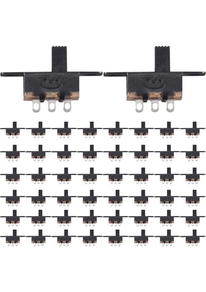 50 Adet On/on 2 Pozisyon 1P2T Spdt Mini Panel Kayar Anahtarı Lehim Pabucu SS12F1-G3 (Yurt Dışından)