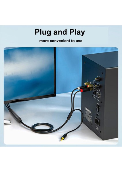 Dijitalden Analoga Ses Dönüştürme Kablosu, Dijital Spdıf/optik ve Koaksiyel L/r ve 3.5mm Aux Stereo Kablo (Yurt Dışından)