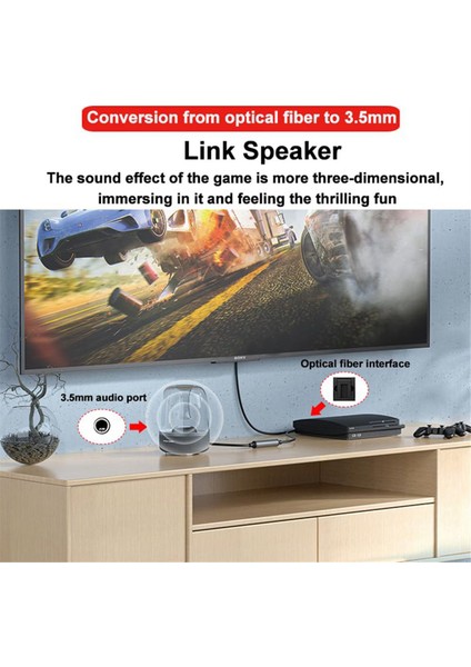 Dijitalden Analoga Ses Dönüştürme Kablosu, Dijital Spdıf/optik ve Koaksiyel L/r ve 3.5mm Aux Stereo Kablo (Yurt Dışından)