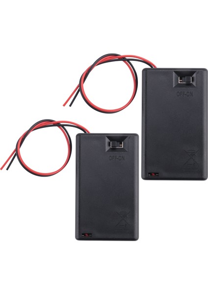 2 Adet 3 x Aaa 4.5V Pil Tutucu Kılıf Kutusu Kablolu Açma/kapama Anahtarı Kapaklı (Yurt Dışından)