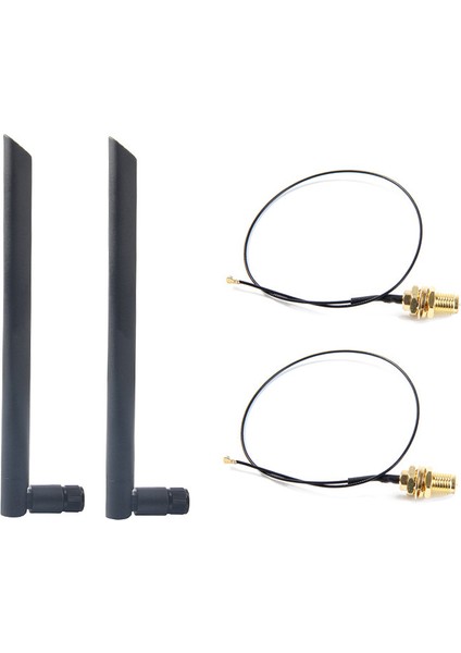 Çift Bant 6dbi Kablosuz Wifi Anten Rp-Sma + Mhf4 Pigtail Kablosu AX200 AC9260 Ngff M.2 Kart Wıfı / Wlan Modülleri Için (Yurt Dışından)