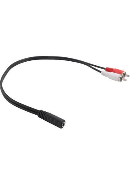 3,5 mm Stereo Dişi 2 Erkek Av Kablosu Yardımcı Ses Adaptörü Kablosu (Yurt Dışından)