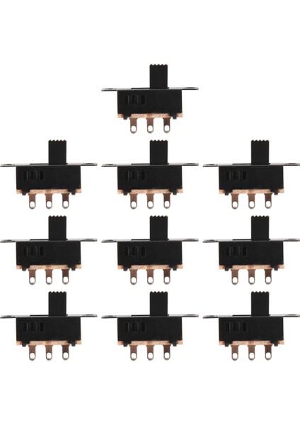 10 Adet Yüksek Düğme 6 Pin 3 Pozisyon Dpdt Panel Kayar Anahtarı 0.5A 50V Dc (Yurt Dışından)