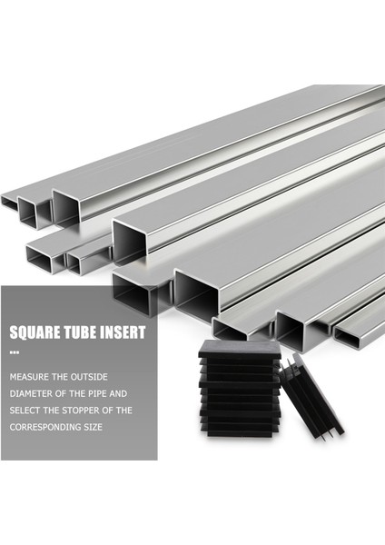 Plastik Kare Boru Boru Ek Parçası Kör Uç Kapakları 50MM 2 Inç 4 Adet (Yurt Dışından) fiyatları