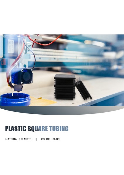 Plastik Kare Boru Boru Ek Parçası Kör Uç Kapakları 50MM 2 Inç 4 Adet (Yurt Dışından) modelleri