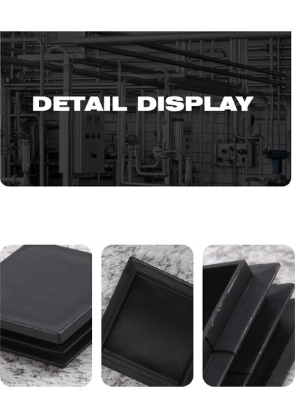 Plastik Kare Boru Boru Ek Parçası Kör Uç Kapakları 50MM 2 Inç 4 Adet (Yurt Dışından) indirimleri