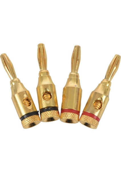 Hoparlör Kablo Bağlantıları Için 4 x 4mm Muz Fişi / Altın Kaplama (Yurt Dışından)