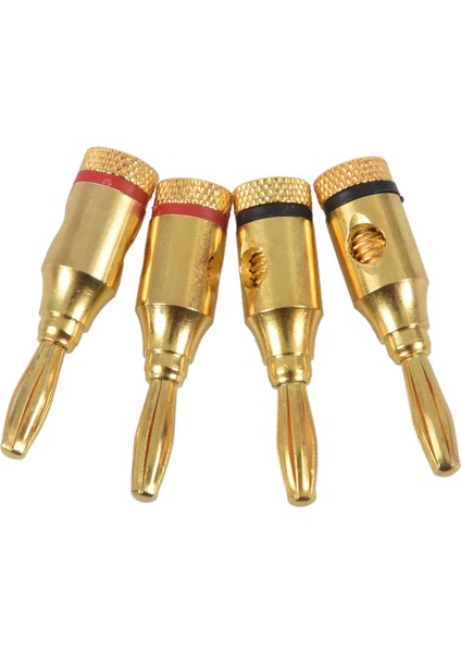 Hoparlör Kablo Bağlantıları Için 4 x 4mm Muz Fişi / Altın Kaplama (Yurt Dışından) fiyatları