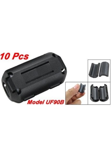 10 Adet UF90B Klipsli Ferrit Halka Çekirdek Siyah 9mm Çaplı Kablo Için (Yurt Dışından)