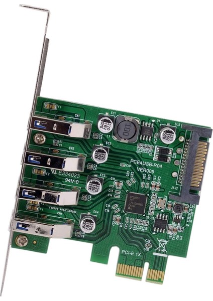 Düşük Profilli 4 Port Pcı-E - USB 3.0 Hub Pcı Express Genişletme Kartı Adaptörü 5gbps Usb1.1/2.0/3.0 Işletim Sistemleri (Yurt Dışından) indirimleri