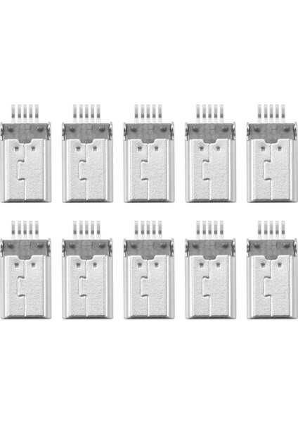 10 Adet Mini USB Tip B Erkek 180 Derece 5 Pin Smd Smt Lehimleme Jak Konnektörü Için (Yurt Dışından)