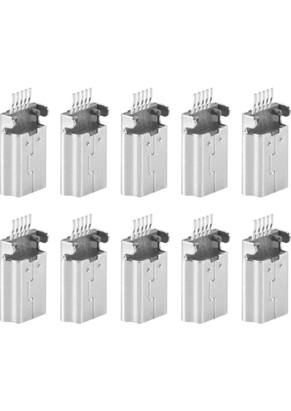 10 Adet Mini USB Tip B Erkek 180 Derece 5 Pin Smd Smt Lehimleme Jak Konnektörü Için (Yurt Dışından)