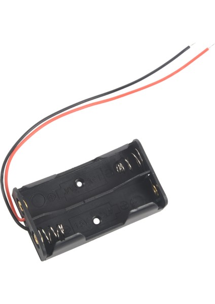 5 Adet 2 x 1.5V Aa Pil Tutucu Kılıf Kutusu Siyah W Kablo Uçları (Yurt Dışından)