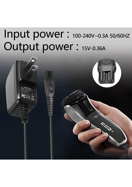 --HQ8505 Yedek Tıraş Makinesi Şarj Kablosu 7000 5000 3000 Serisi Elektrikli Abd Fişi (Yurt Dışından)