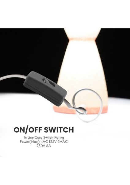 10 Adet AC125V 3A 250V 6A Siyah On/off Hat Içi Kablo Anahtarları Yatak Odası Için (Yurt Dışından)