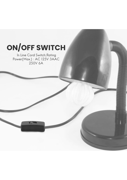 10 Adet AC125V 3A 250V 6A Siyah On/off Hat Içi Kablo Anahtarları Yatak Odası Için (Yurt Dışından)