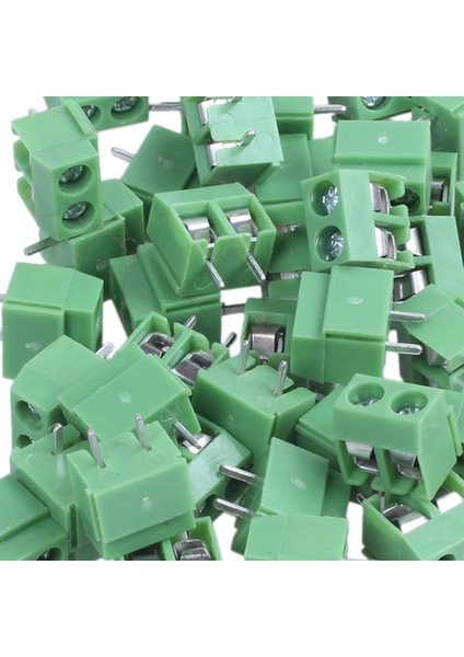50 Adet 2 Pin 5 mm Pinch Pcb Montaj Vida Terminal Bloğu Konnektörü 300V 10A (Yeşil) (Yurt Dışından)