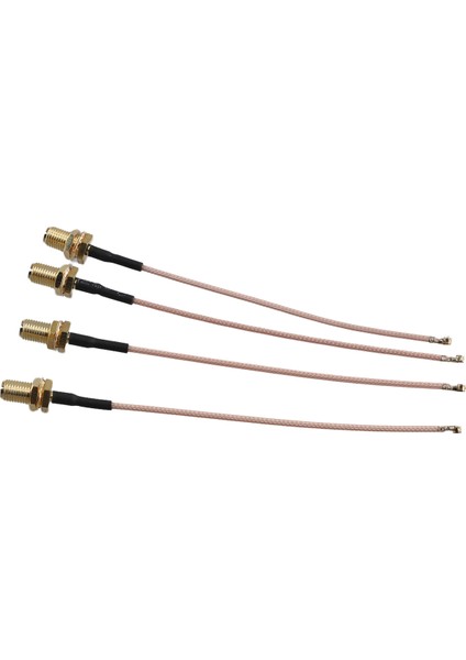 4'lü Paket Rf U.fl(Ipex/ıpx) Mini Pcı - Rp-Sma Dişi Pigtail Anten Wi-Fi Koaksiyel RG-178 Düşük Kayıplı Kablo (4 Inç (10 Cm)) (Yurt Dışından)