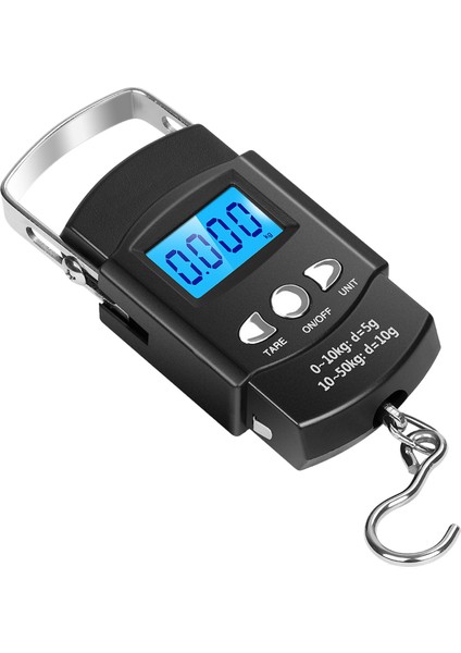 50KG x 0.01KG Dijital Taşıma Mini Cep Ölçeği 10G Taşınabilir Bagaj Seyahat Balıkçılık Mutfak Kancası Denge Tartım (Yurt Dışından)