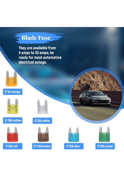 35 Parça Karışık Mini Bıçak Sigortası Oto Araba Motosiklet 5 7.5 10 15 20 25 30 Amp (Yurt Dışından) indirimleri