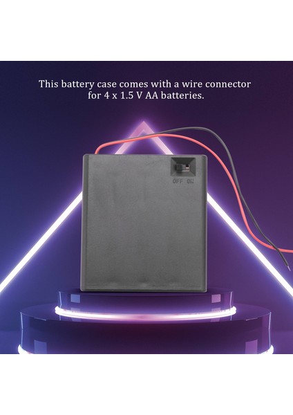 Açma/kapama Anahtarı 5.5" Kablolar Pil Tutucu Kutu Kılıfı 4 x 1.5V Aa Piller Için (Yurt Dışından) modelleri