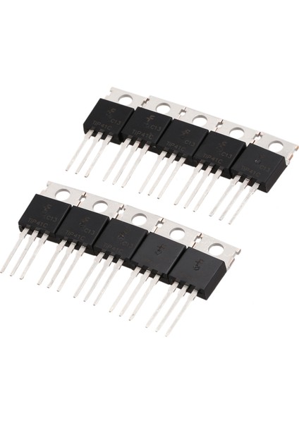 10 Adet 3 Pin Npn TO-220 Güç Transistörleri 100V 6A TIP41C (Yurt Dışından)