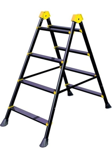 4+4 Metal Merdiven Çift Çıkışlı 150KG Taşıma Kapasitesi 4 Basamak