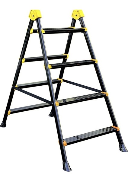 4+4 Metal Merdiven Çift Çıkışlı 150KG Taşıma Kapasitesi 4 Basamak