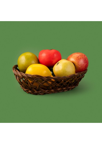 Tekli Oval Yemek Sepeti - Kahverengi - 28X20 cm fiyatları