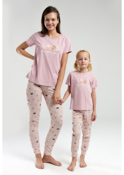 RP3587 - Soft Pembe - Rolypoly Anne-Kız Ikili Takım