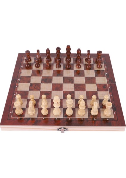 29X29CM 3'ü 1 Arada Satranç Dama Tavla Stratejik Düşünmeyi Geliştiren Satranç Ahşap Seti Toksik Olmayan Ahşap Tahta Oyunu Erkek Kız Çocuklar Için (Yurt Dışından)