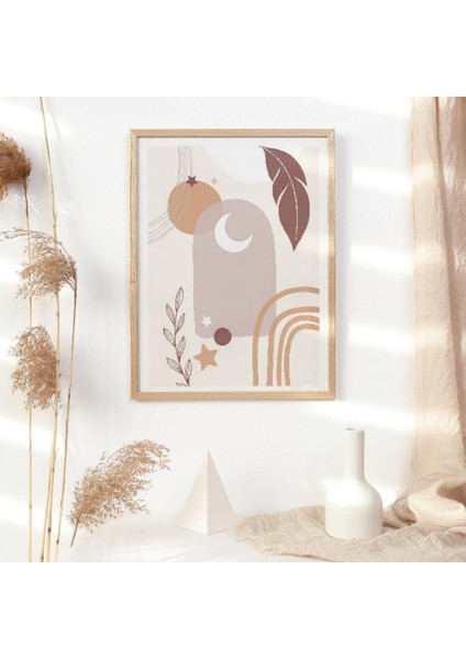 3'lü Bohem Naturel Desen Foreks Tablo